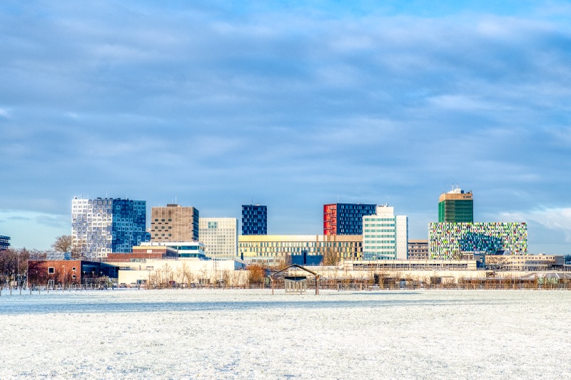 Utrecht Science park in the snow