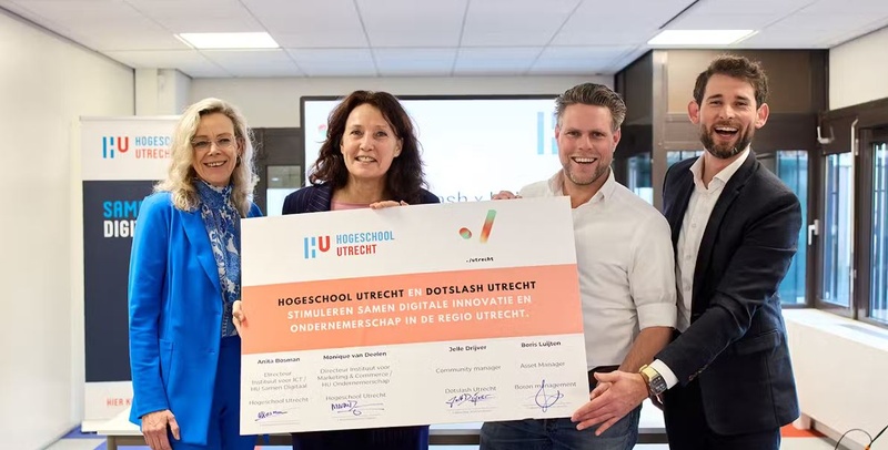 Samenwerking Hogeschool Utrecht en Dotslash: kansen voor studenten, startups en scale-ups